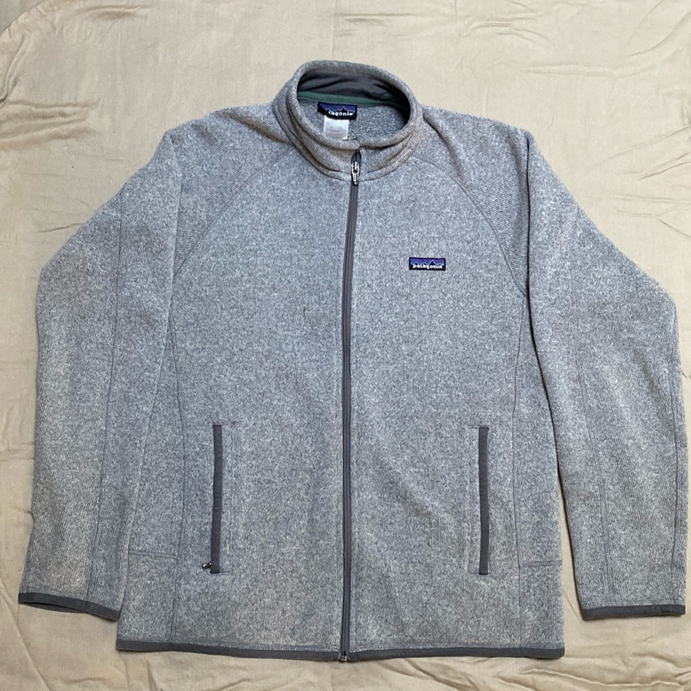 Patagonia Men Medium Gray Better Sweater Full Zip